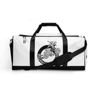 Highway Demon White Sport Duffle Bag XL
