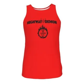 Highway Demon Hell on Wheels 24/7 365 Red Tank Top