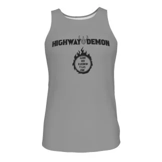 Highway Demon Hell on Wheels 24/7 365 Grey Tank Top