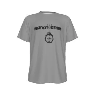 Highway Demon Hell on Wheels 24/7 365 Grey Shirt
