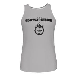 Highway Demon Hell on Wheels 24/7 365 Light Grey Tank Top