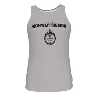 Highway Demon Hell on Wheels 24/7 365 Light Grey Tank Top